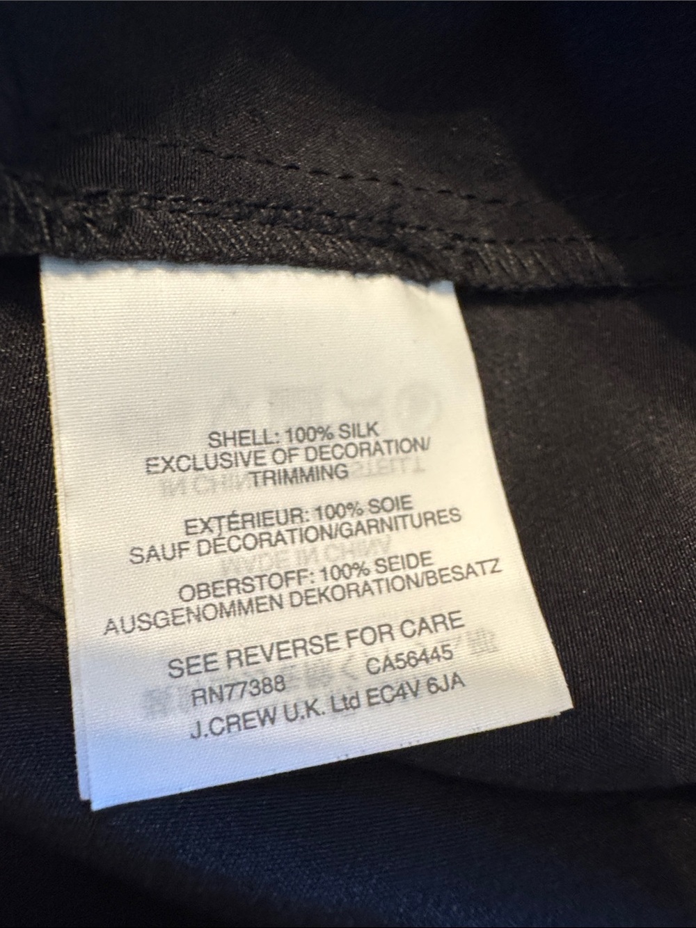 J. Crew Black Lace-Trim Peasant Blouse - Picture 3 of 5